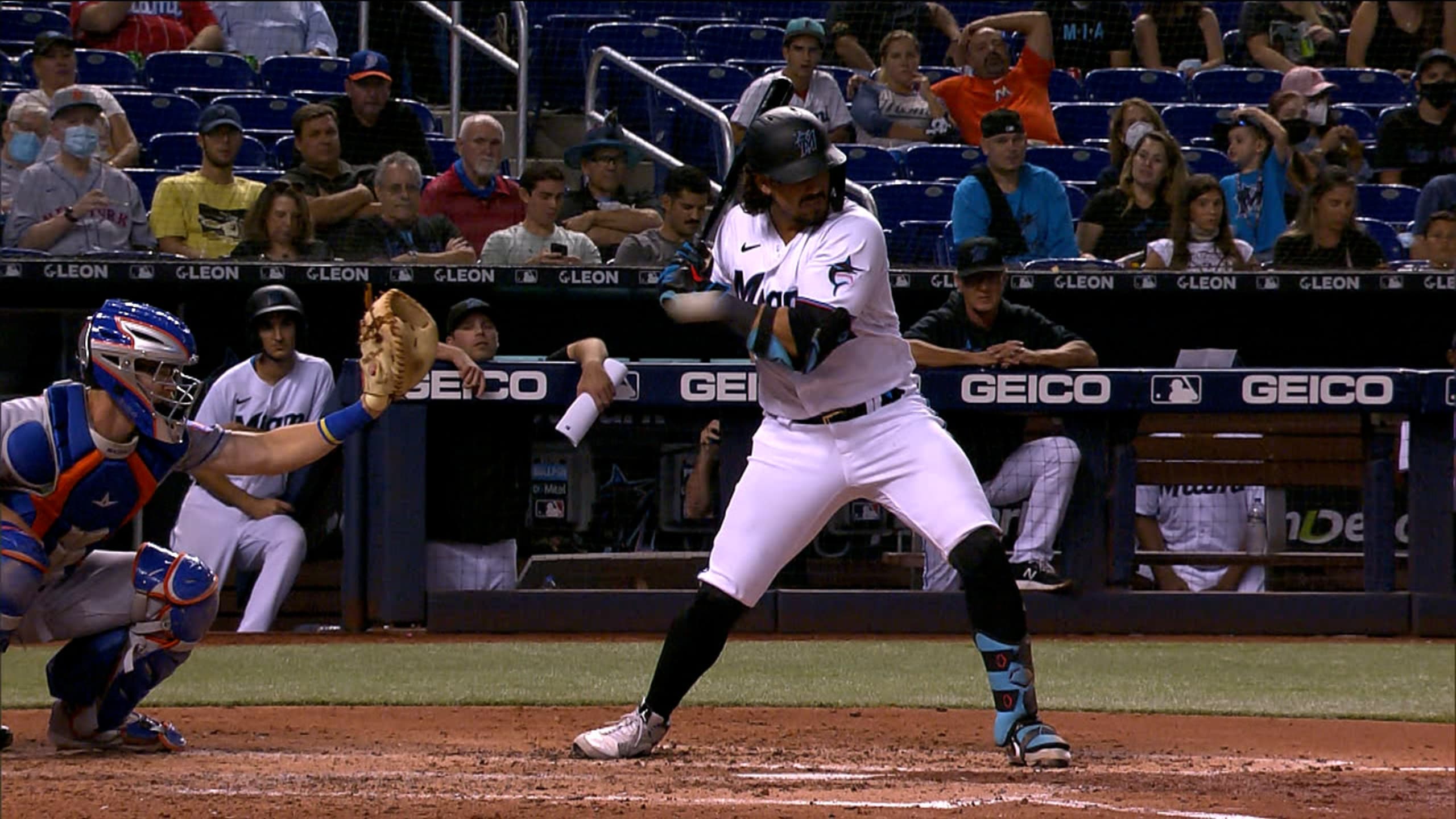 Alfaro hits foul after review