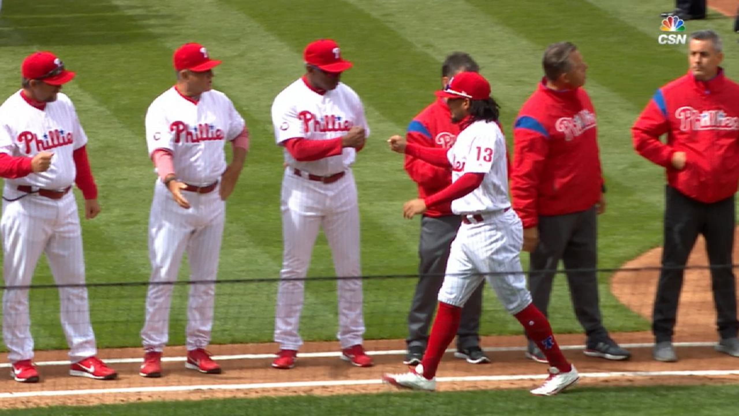 Phillies' lineup introduced