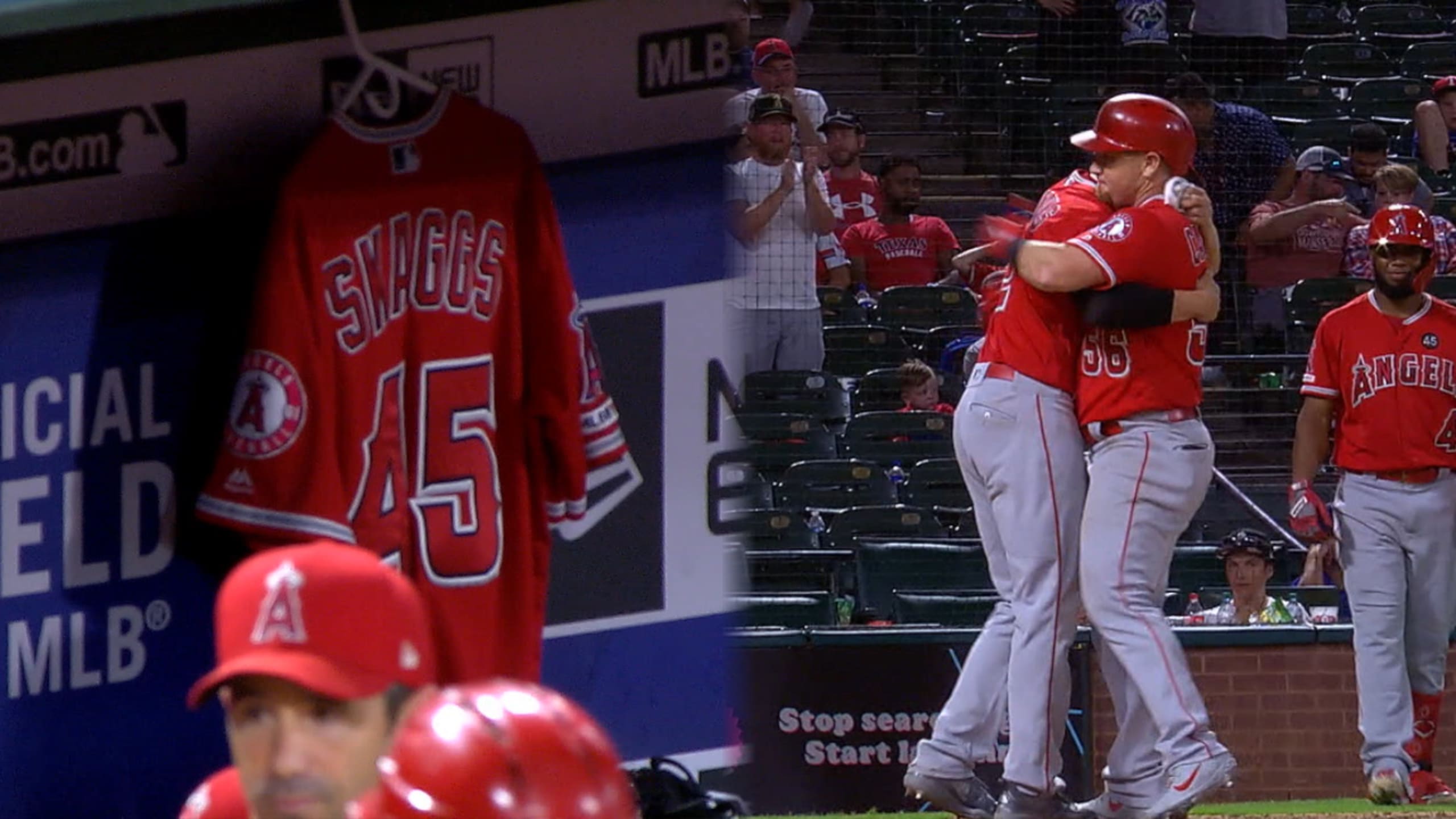 Mike Trout hits home run while wearing his late teammate Tyler Skaggs'  jersey 