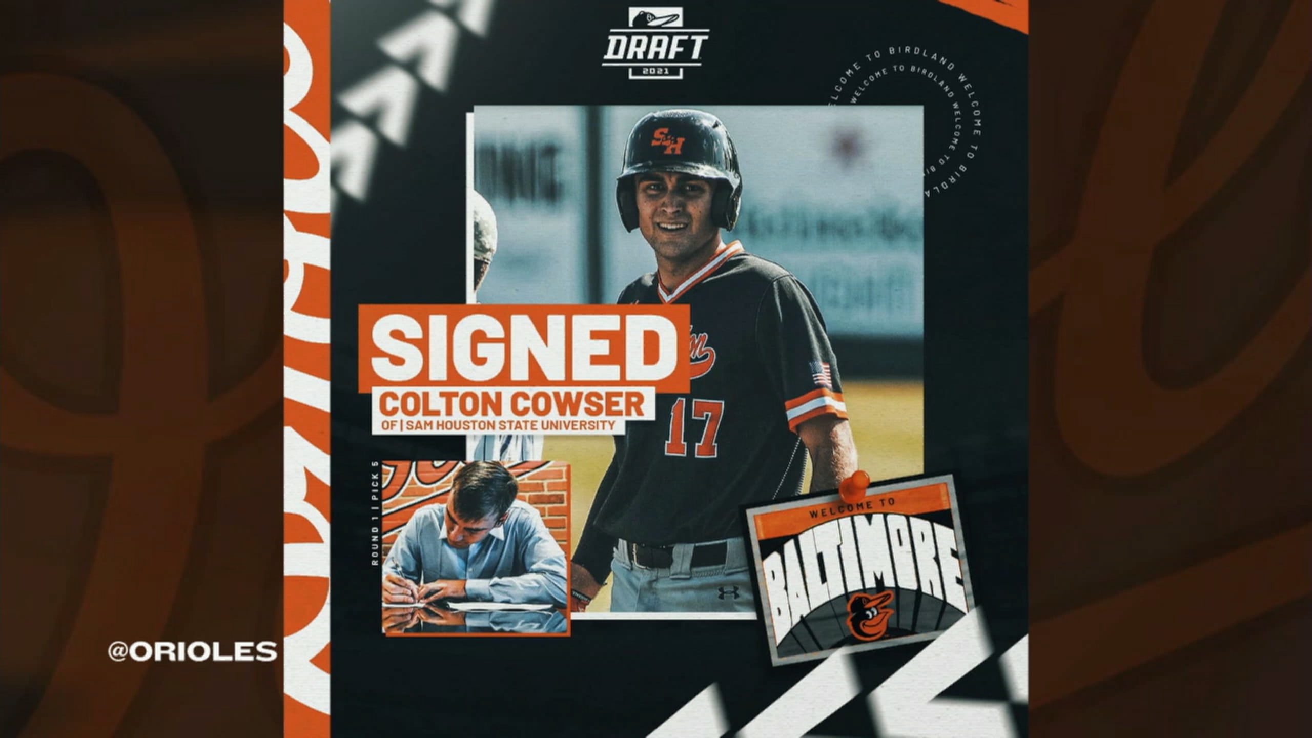 Colton Cowser officially signs