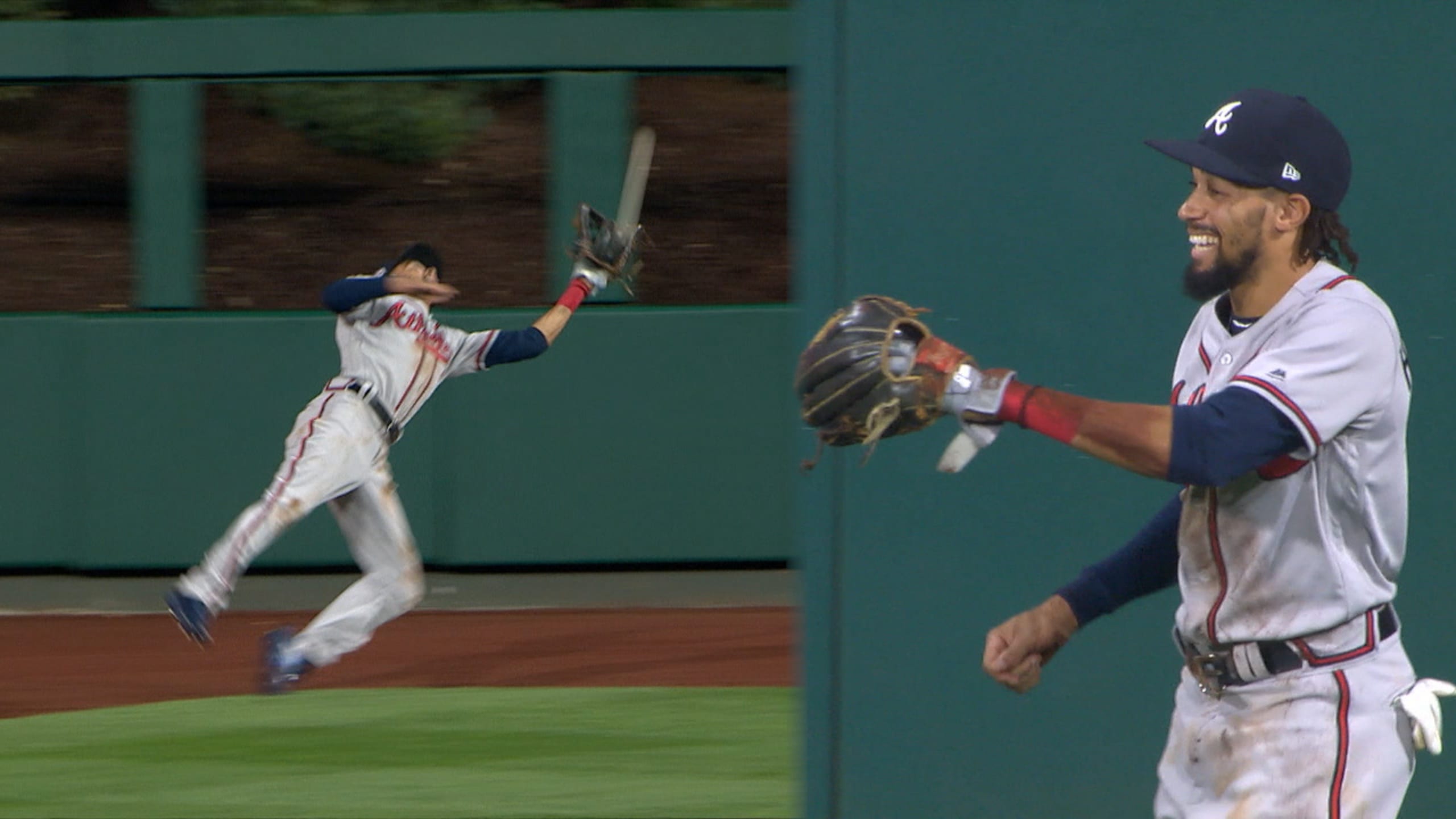 Hamilton's superb falling catch