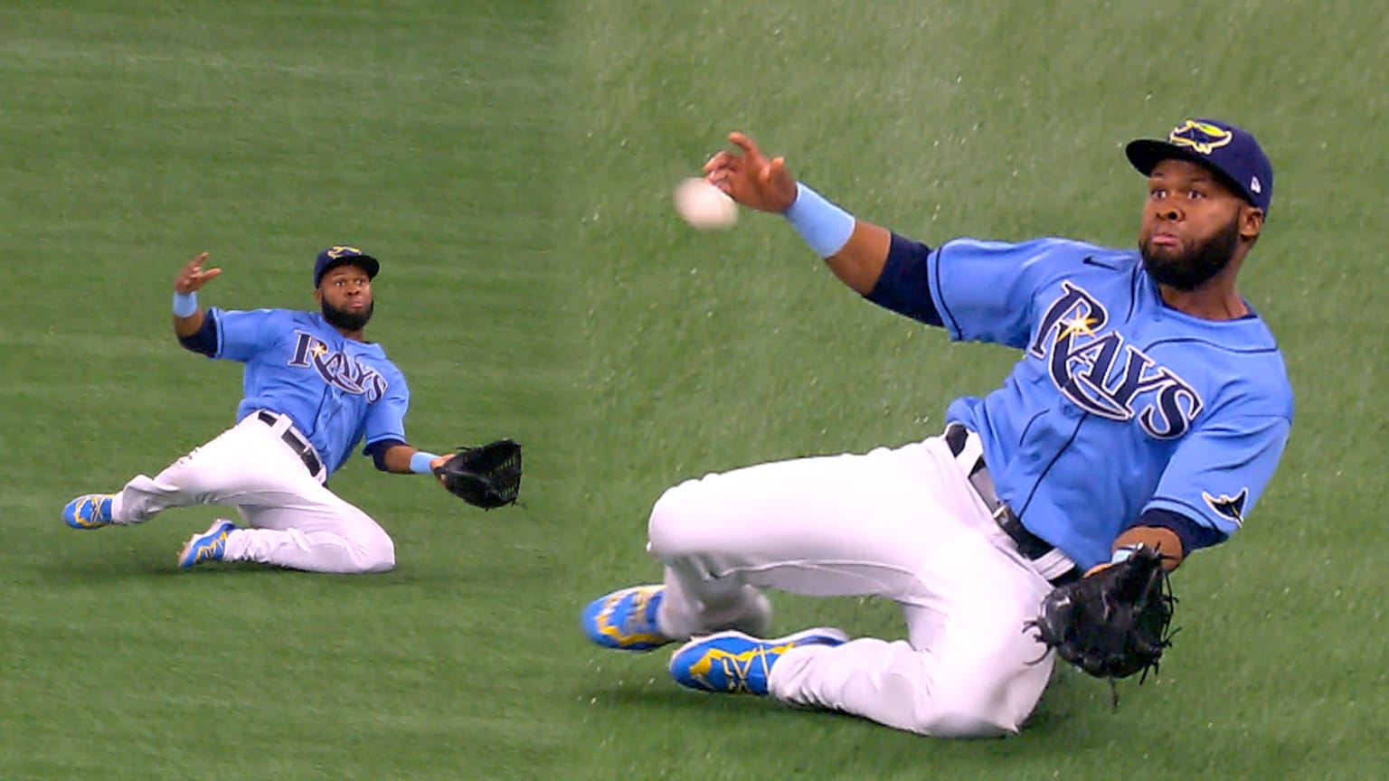Manuel Margot steals a hit from Marcus Semien | 04/25/2021 | Tampa Bay Rays