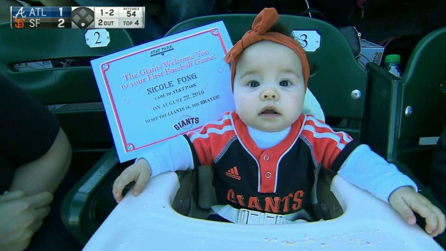 Baby S First Giants Game 08 28 2016 Mlb Com