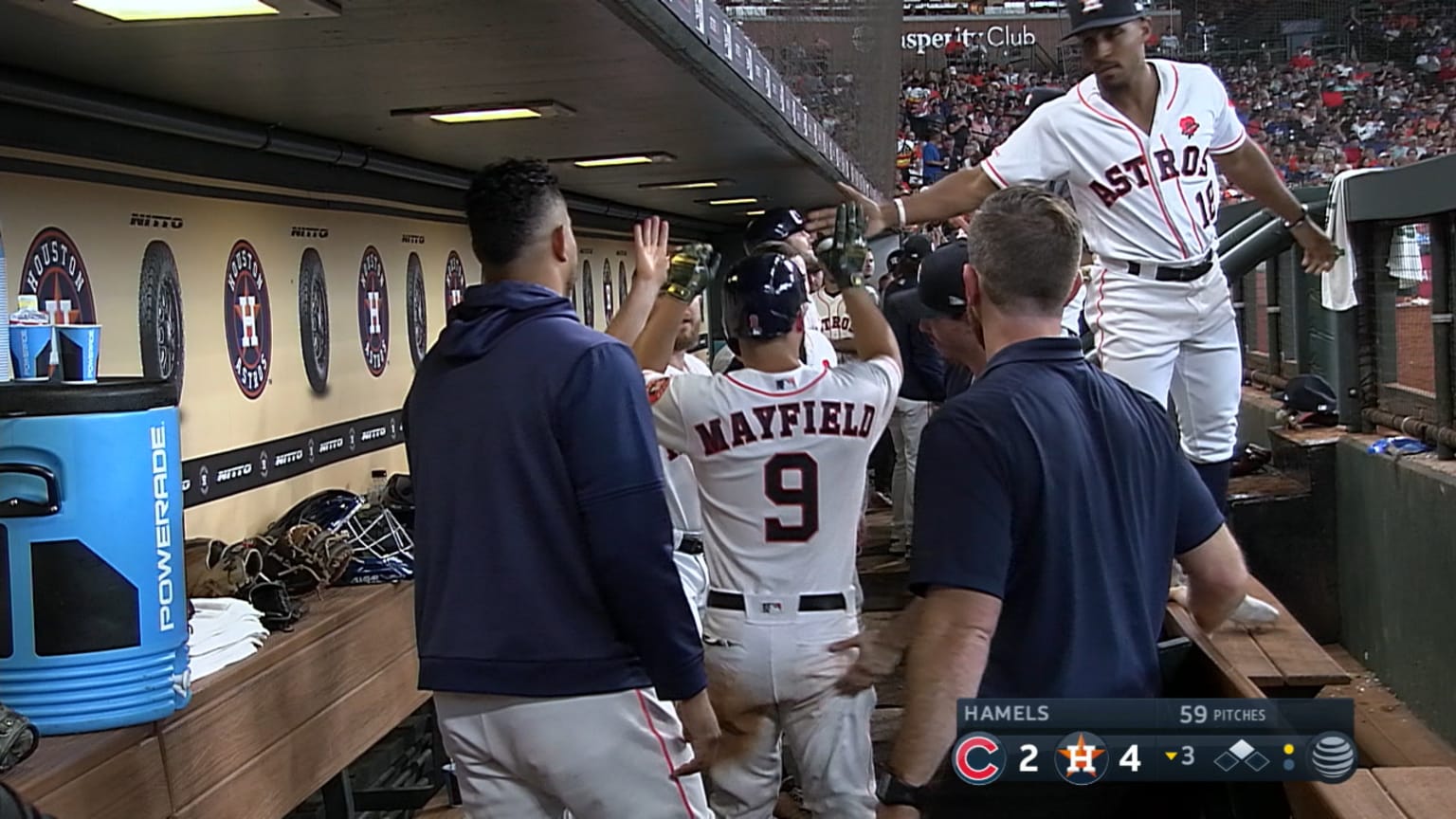 Mayfield first Major League RBI | 05/27/2019 | Houston Astros