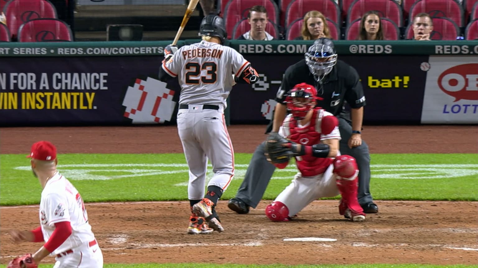 Pederson's basesloaded HBP 05/27/2022 San Francisco Giants