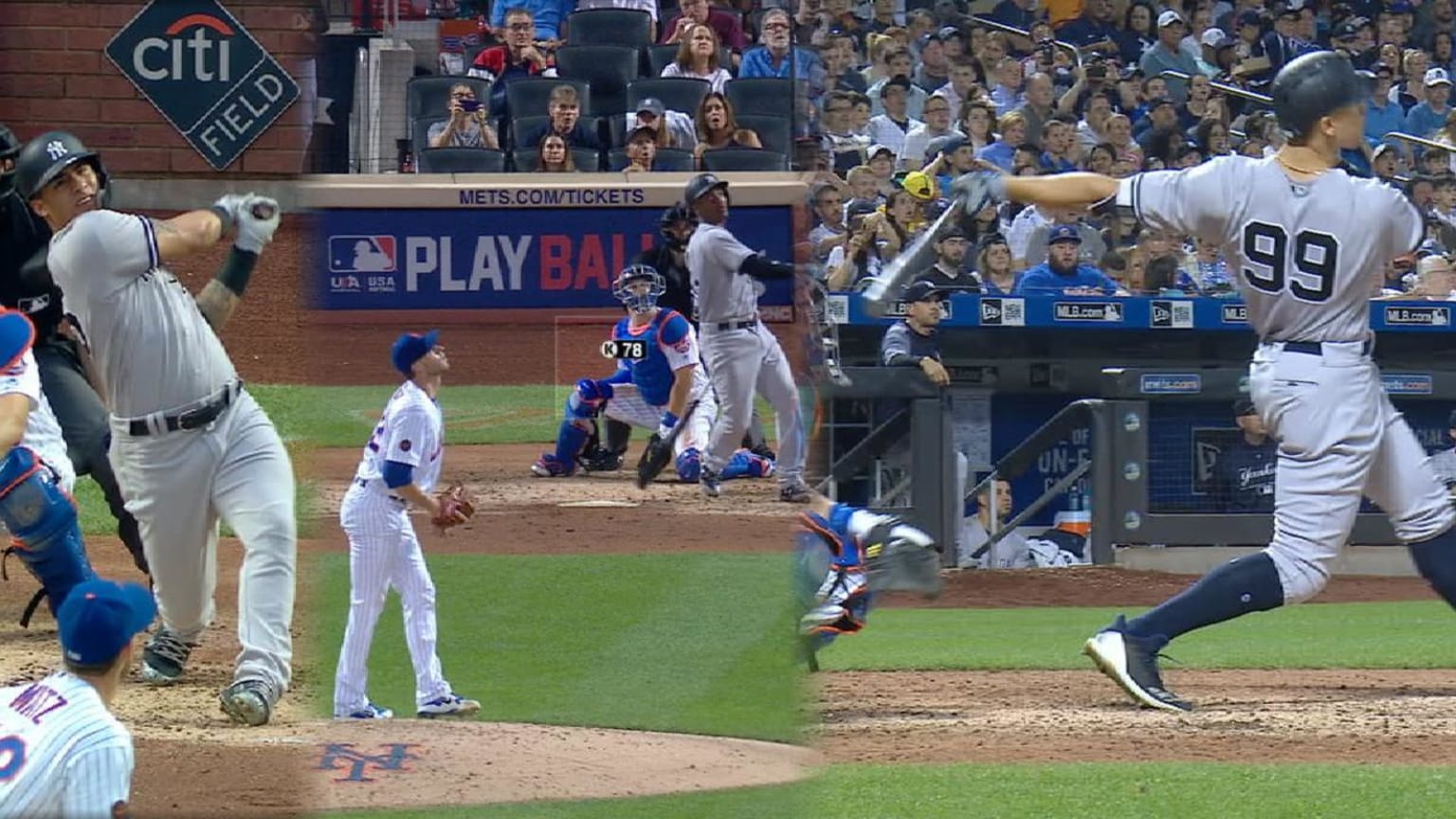 Yankees' Miguel Andujar practices fielding baseballs off the Green Monster