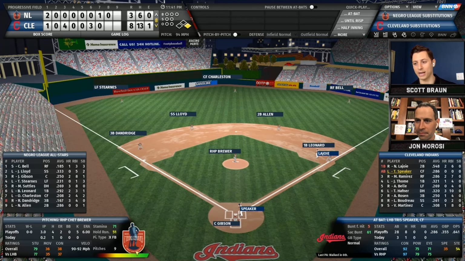 Dream Bracket R32: Indians-Negro League Stars Game 7  | 04/20/2020 | MLB.com