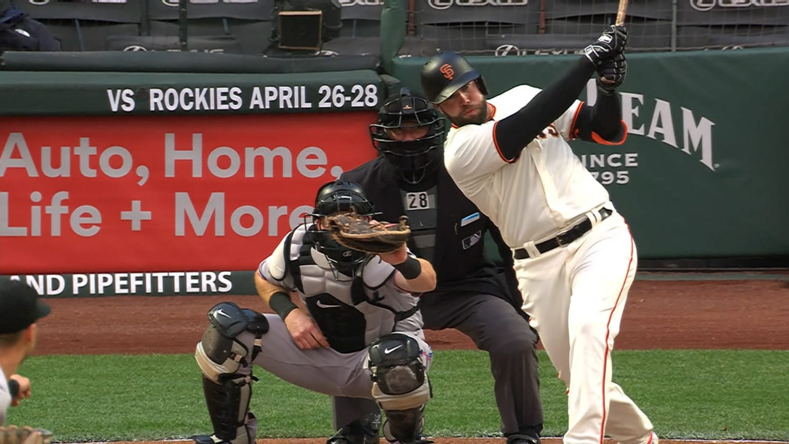 Darin Ruf drills an RBI double to left field | 04/22/2021 | San ...