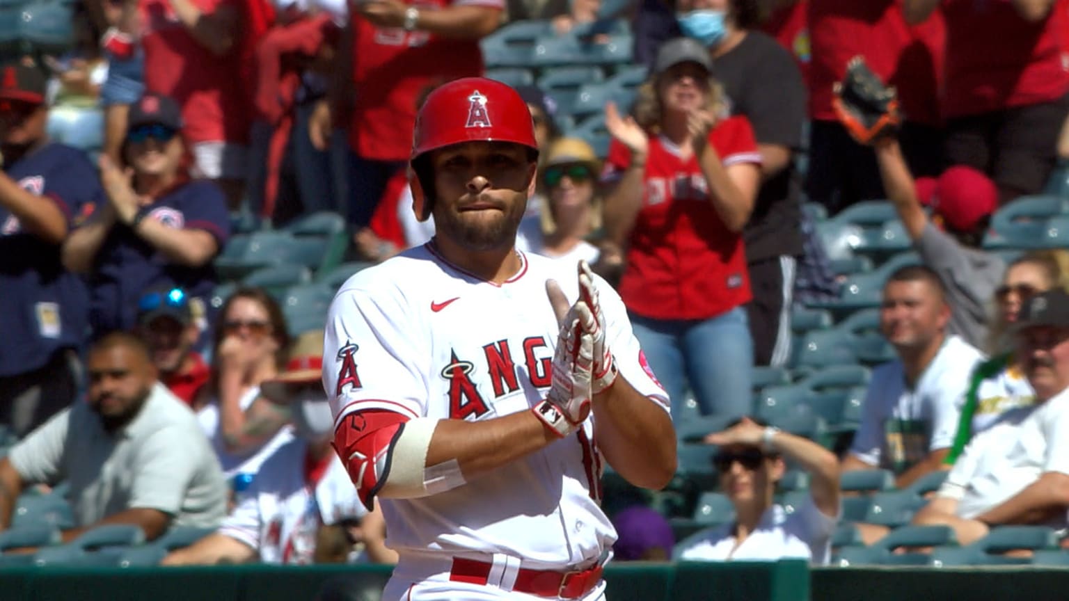 Jose Rojas' RBI single plates David Fletcher | 05/23/2021 | Los Angeles ...