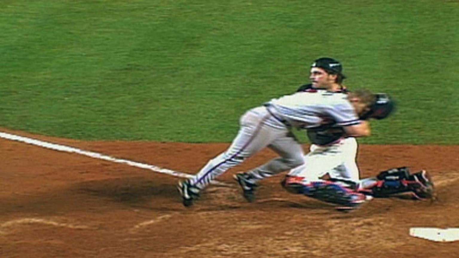 Lockhart thrown out at home 10/17/1999
