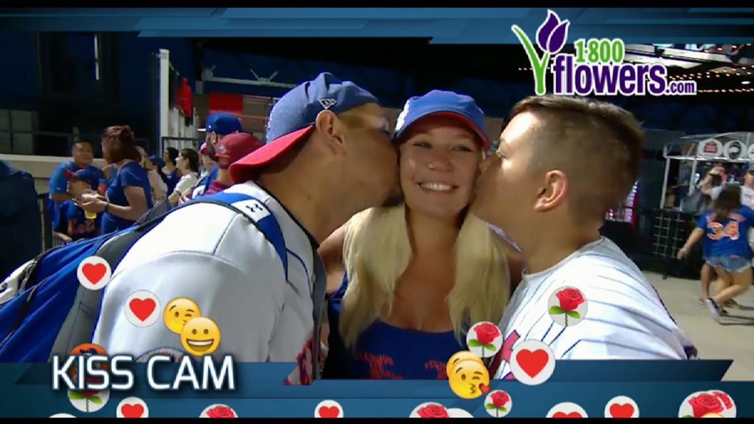 Mets fans on the Kiss Cam 07/22/2017 Atlanta Braves
