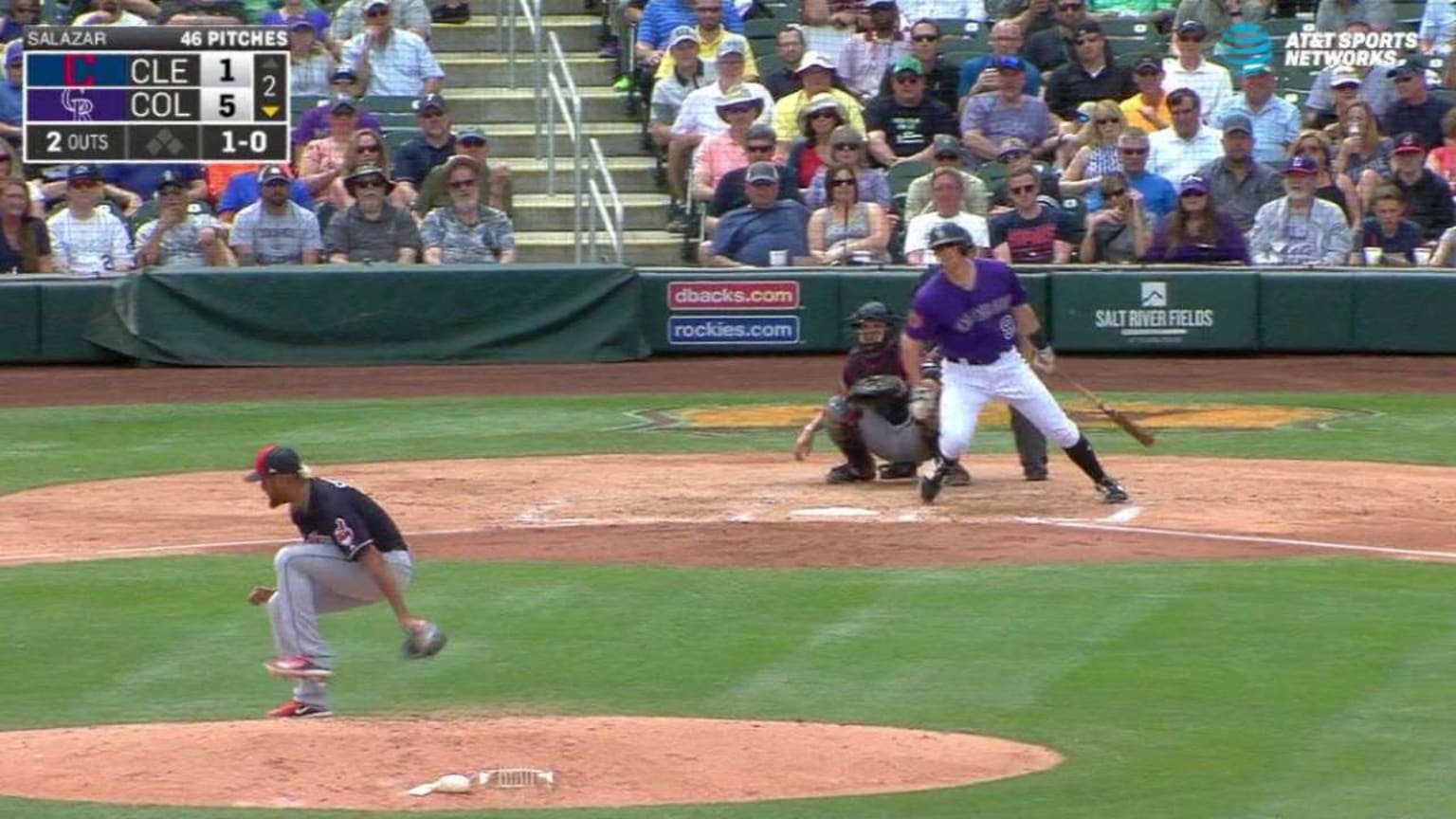 Salazar snags a hardhit ball 03/22/2017 Cleveland Guardians