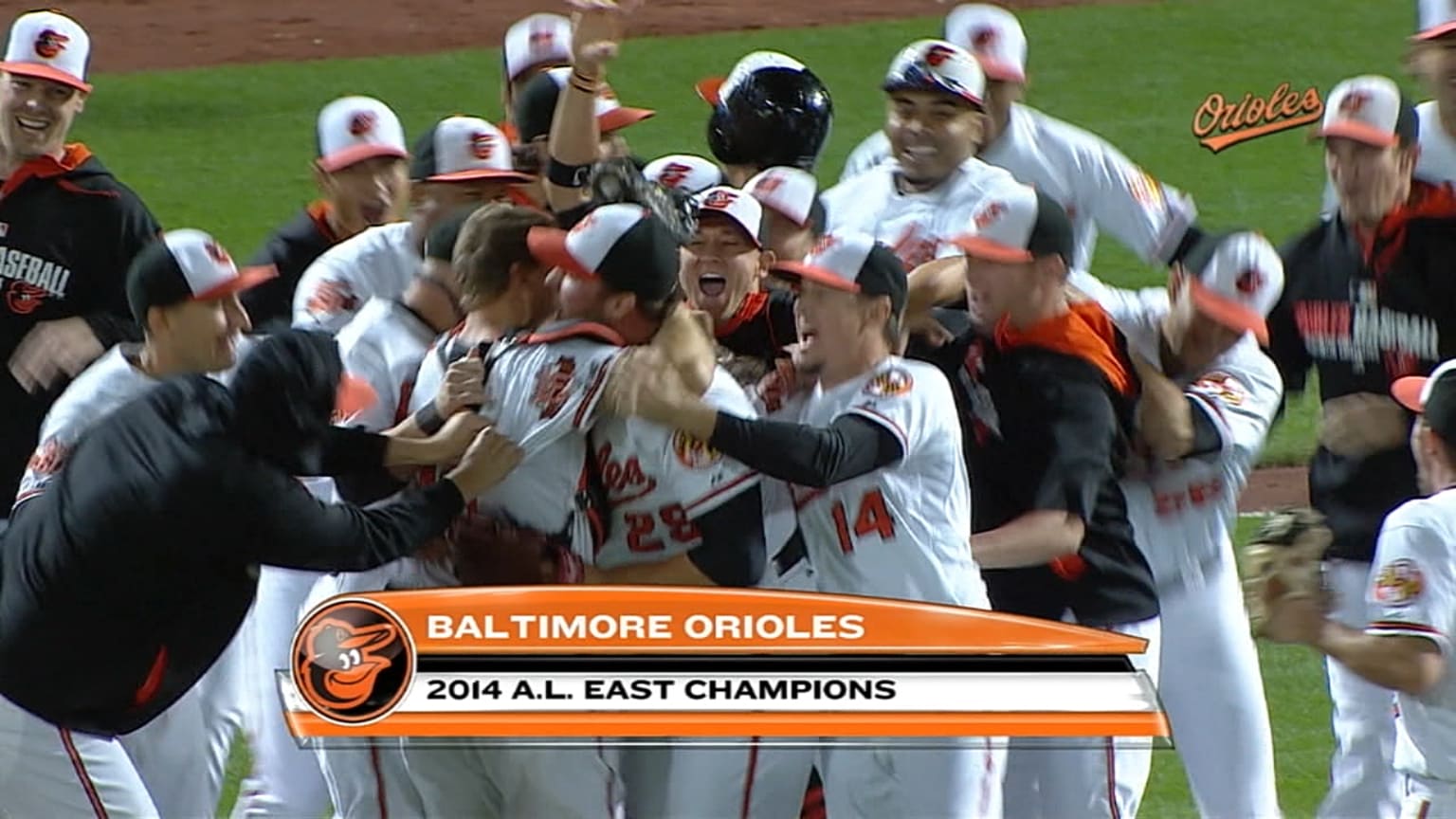 The 2014 Orioles clinch the AL East 09/16/2014 Baltimore Orioles