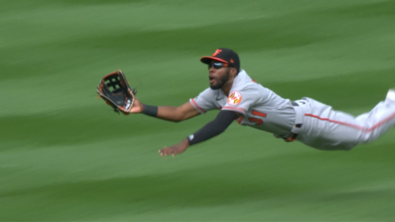 Cedric Mullins diving catch, Cedric Mullins waited approximately 30  seconds to make a web gem, By MASN Orioles