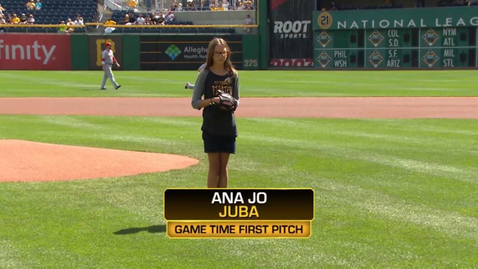 9/11/16: Ana Jo Juba First Pitch at PNC Park | 09/11/2016 | Pittsburgh Pirates