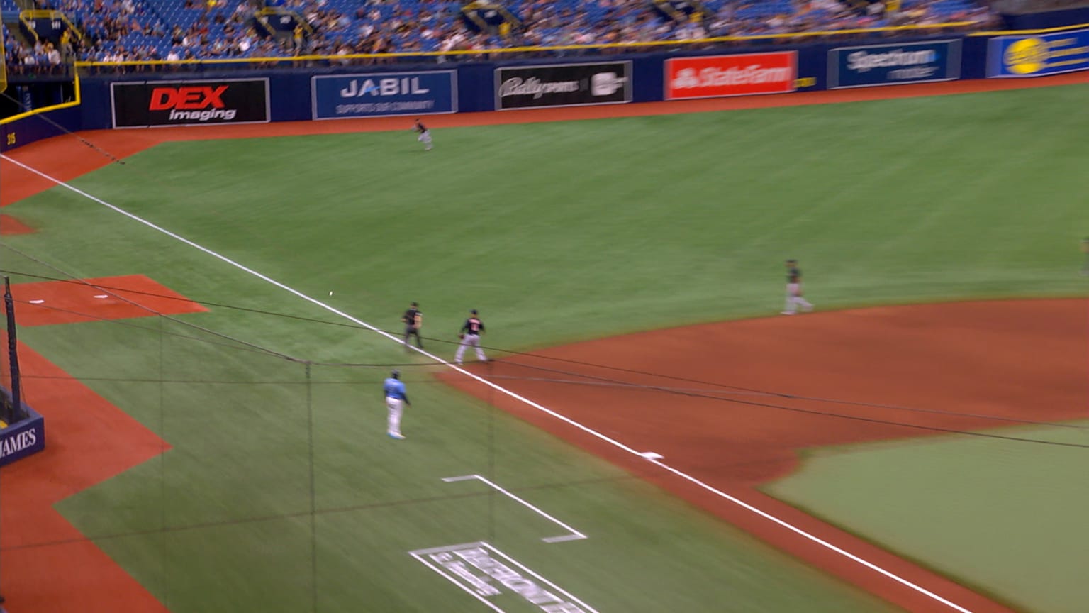 Mike Zunino hits foul ball call stands 07/07/2021 Cleveland Guardians