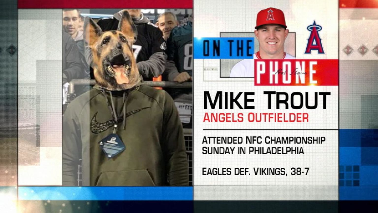 Angels' Mike Trout takes in Vikings-Eagles game (PHOTOS) 