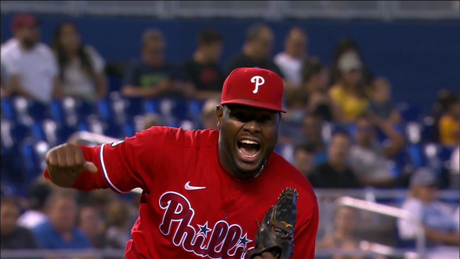Héctor Neris' 520th strikeout 10/03/2021 Los Angeles Dodgers