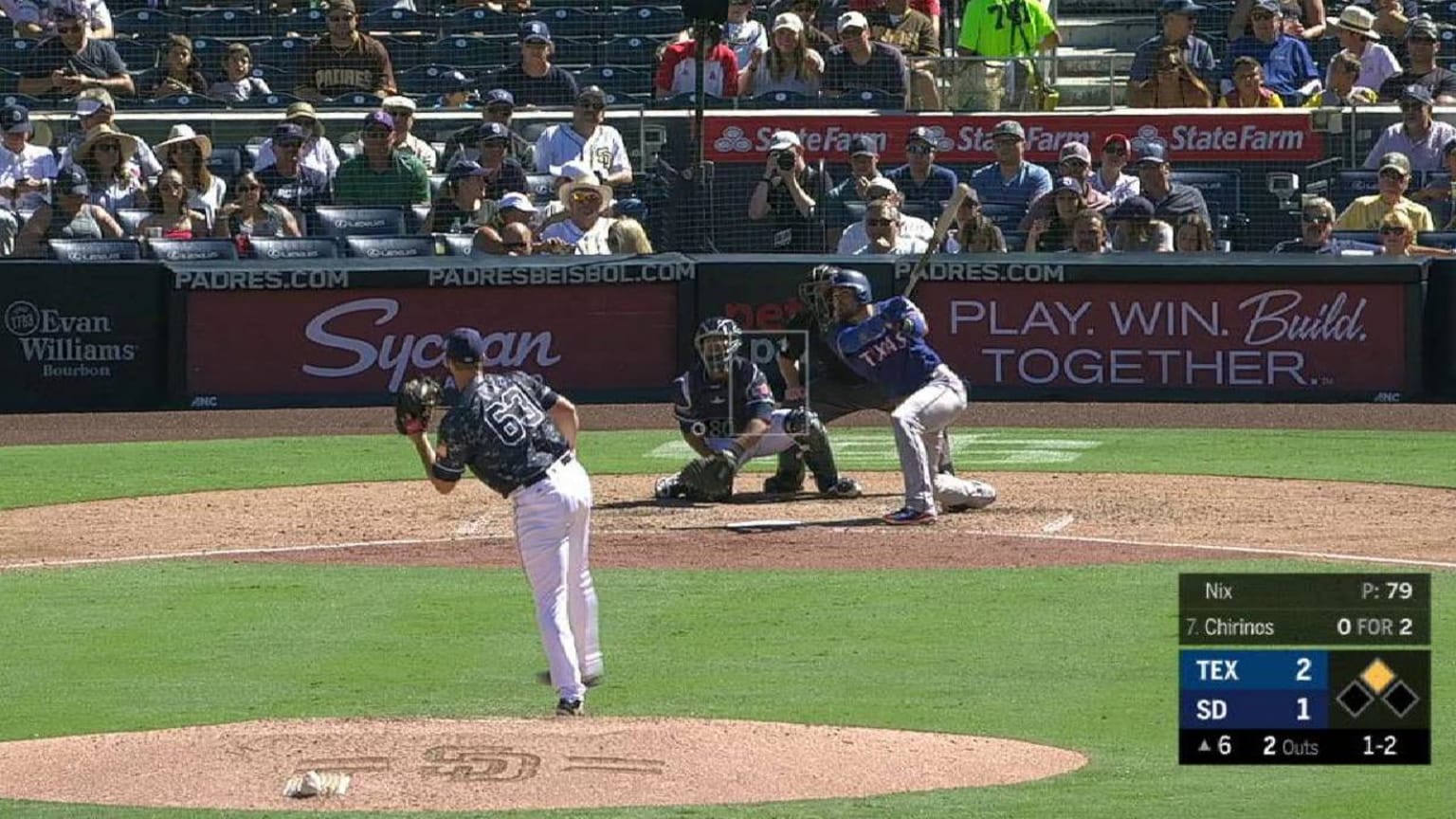 Chirinos' RBI single 09/16/2018 Texas Rangers