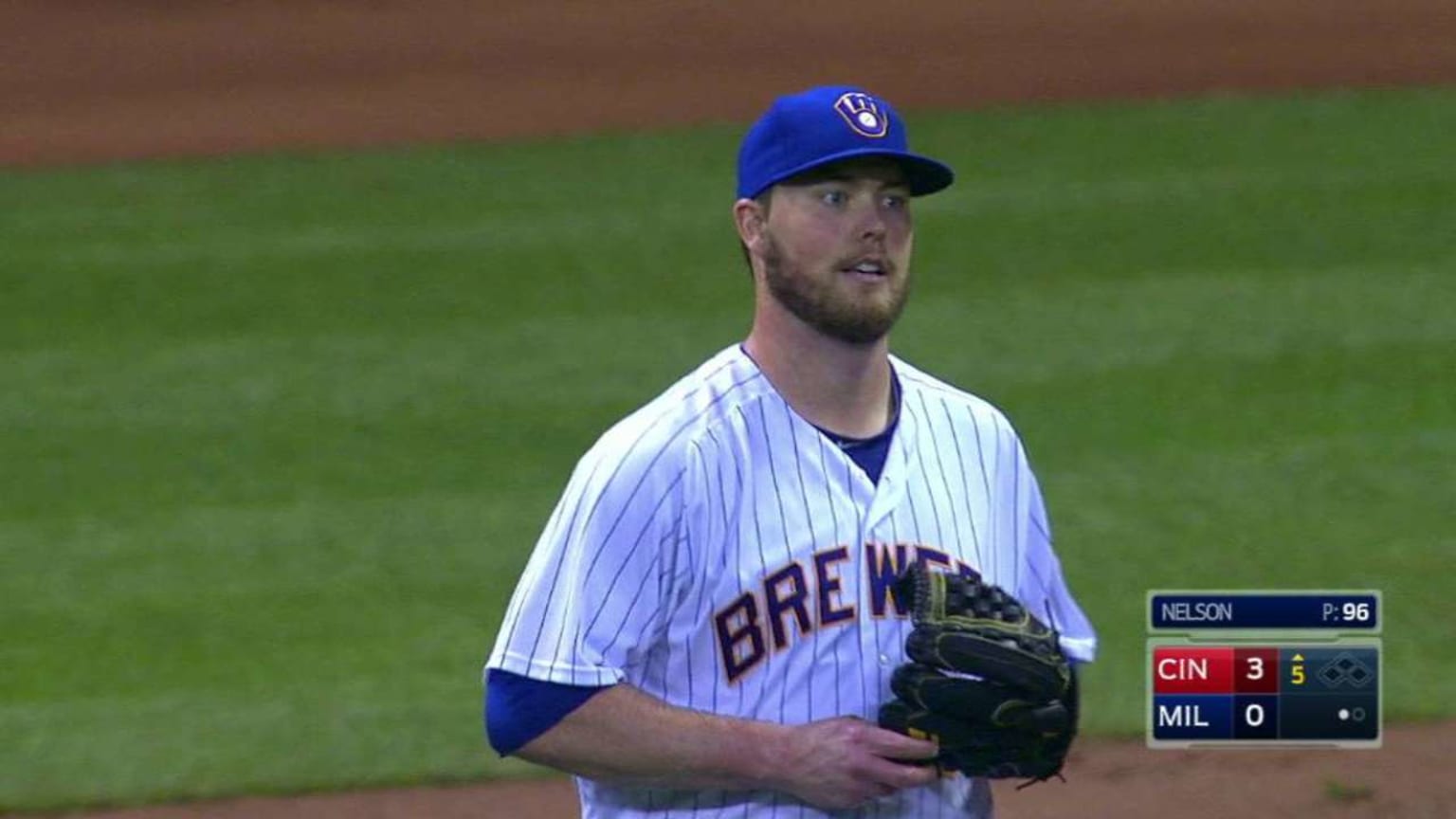 CIN@MIL: Nelson strikes out Votto swinging in the 5th | 08/12/2016 ...