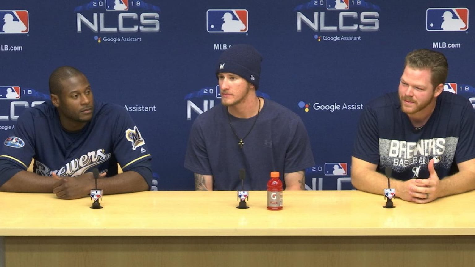 Brewers on 65 Game 1 win 10/12/2018 Milwaukee Brewers