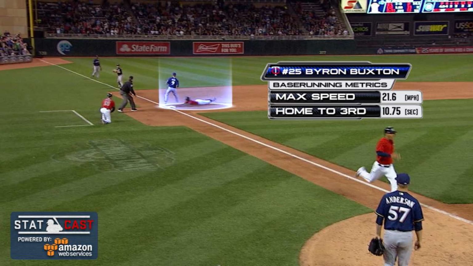 Statcast: Buxton legs out triple | 04/18/2016 | MLB.com
