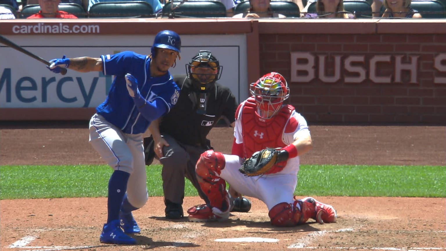 KC@STL: Mondesi rips an RBI triple to right | 05/22/2019 | Kansas City ...