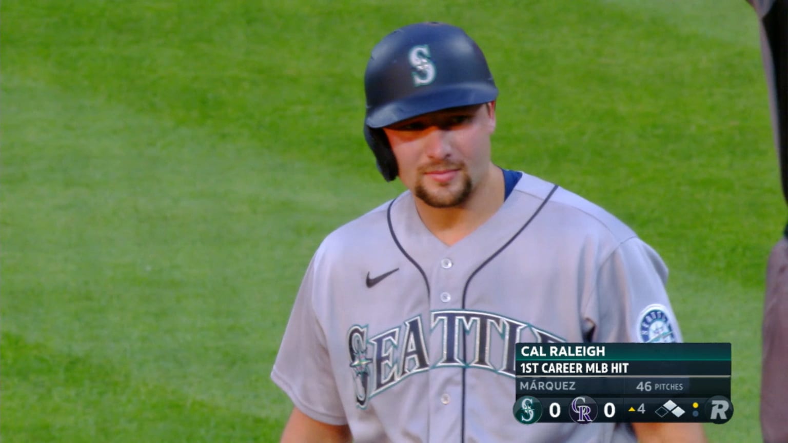 Cal Raleigh pega su 1er hit en MLB 20/07/2021 Los Mariners de Seattle