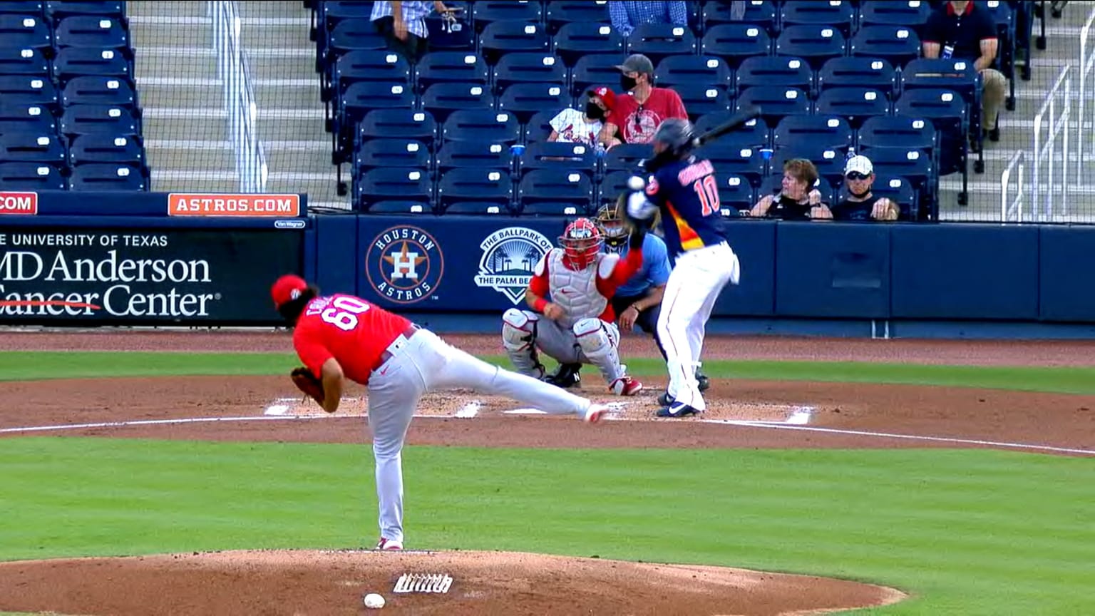 Yuli Gurriel gets hit by pitch with bases loaded | 03/25/2021 | Houston ...