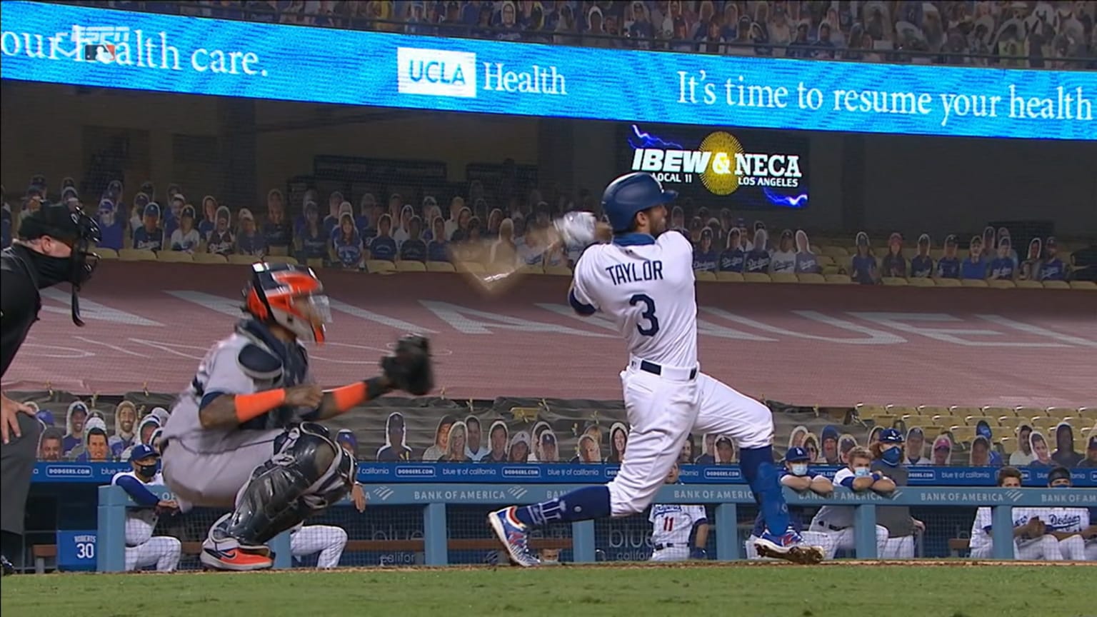 Chris Taylor's three-run home run | 09/13/2020 | Los Angeles Dodgers