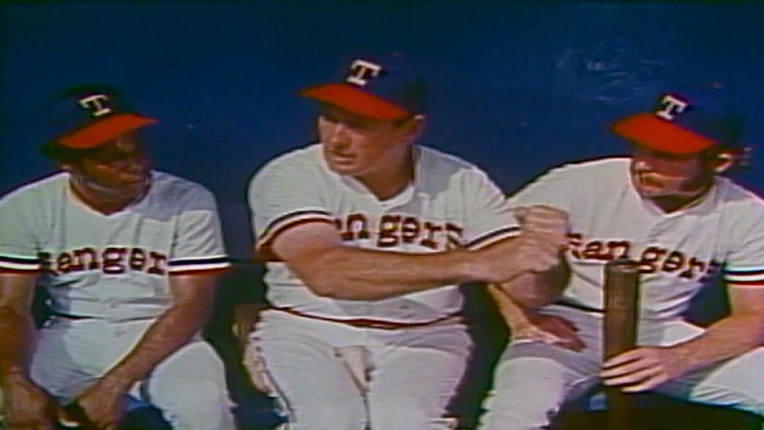Ted Williams refusing to put on the Stetson as major league baseball made  its first appearance in Arlington 49 years ago tonight. : r/TexasRangers