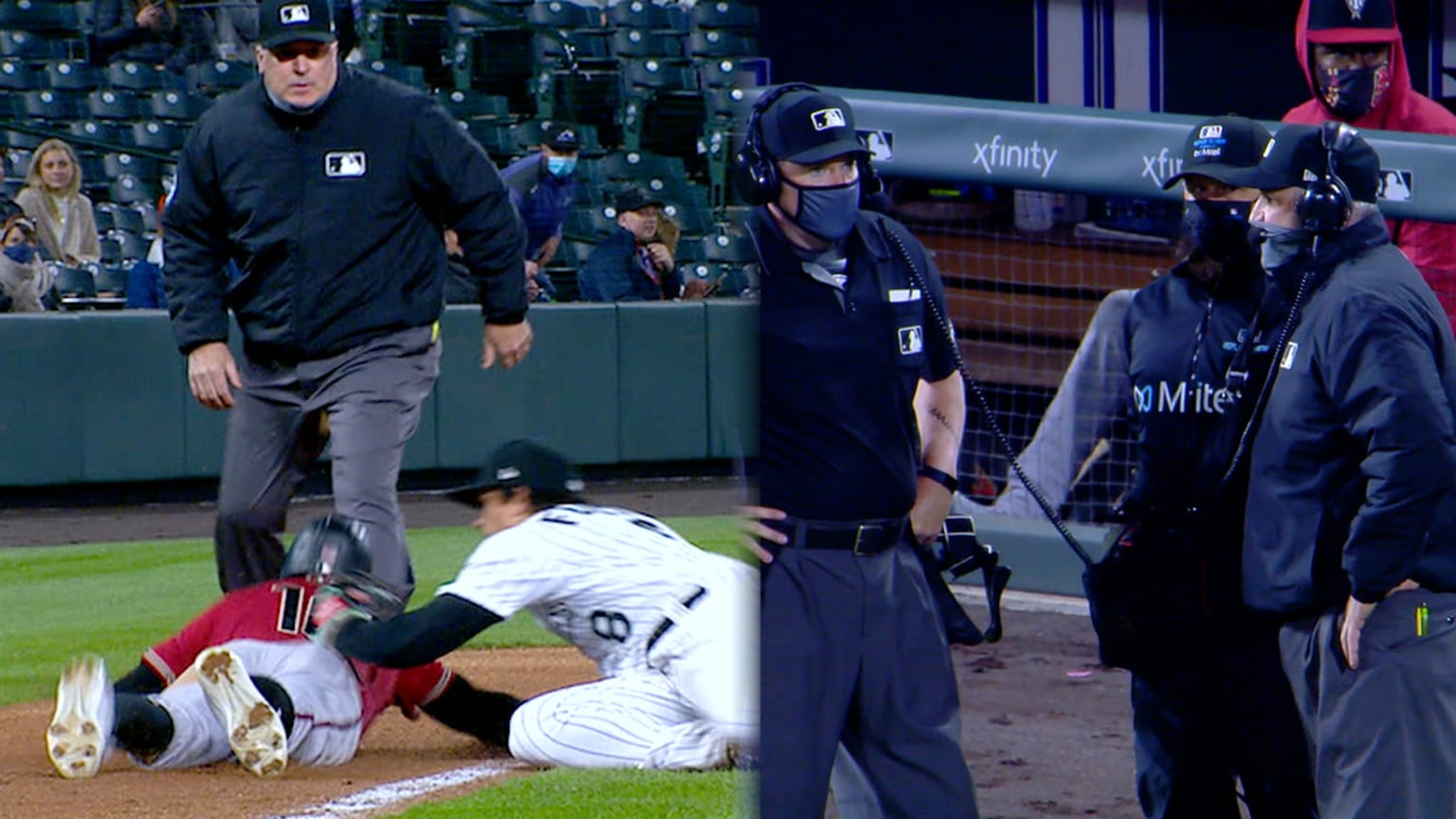 Diaz Nabs Locastro Call Stands 04 07 2021 Cleveland Indians