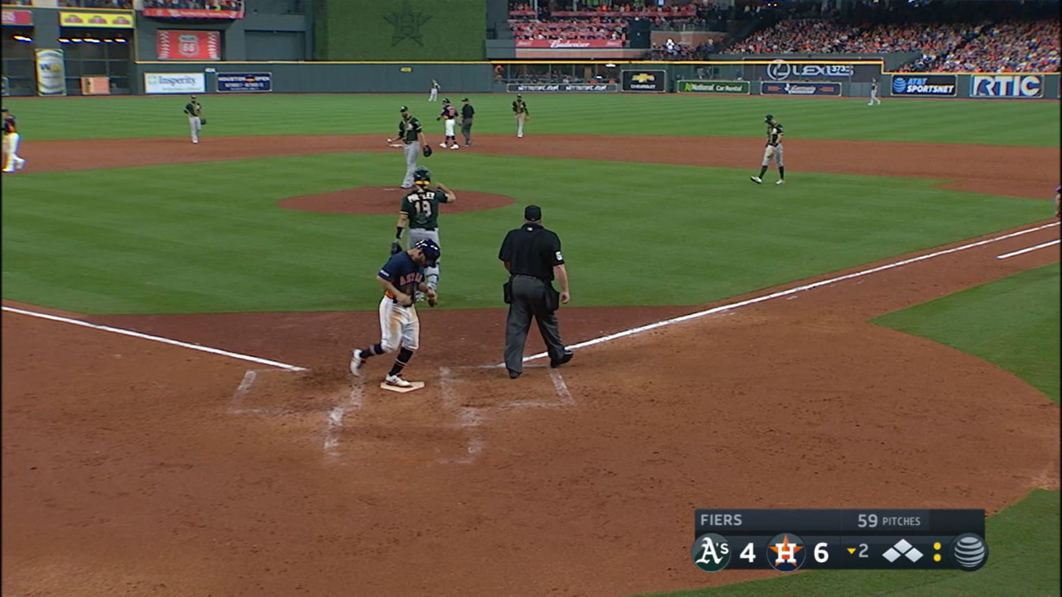 Diaz's basesloaded walk 04/07/2019 Houston Astros