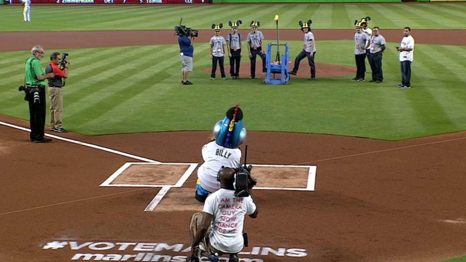 TB@MIA: Ram Tech team uses catapult for a first pitch | 05/24/2016 ...