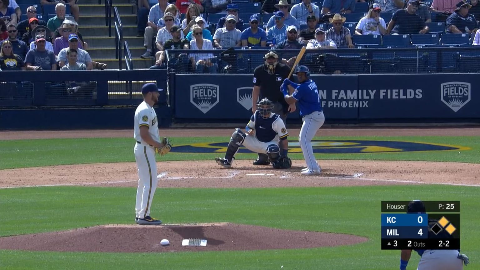 Adrian Houser's strikeout 02/27/2020 Milwaukee Brewers