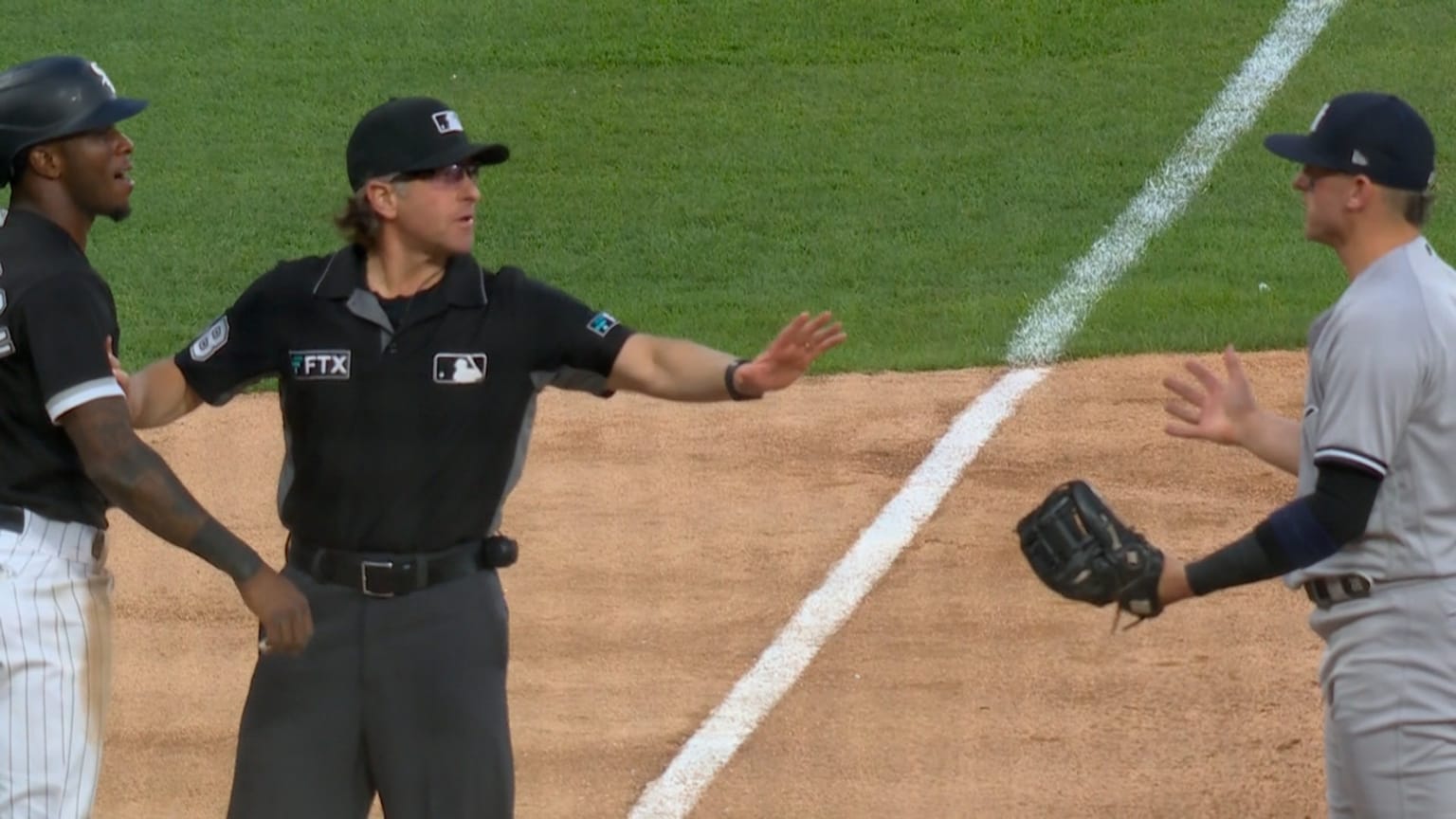 Benches clear after play at third 05/13/2022 New York Yankees