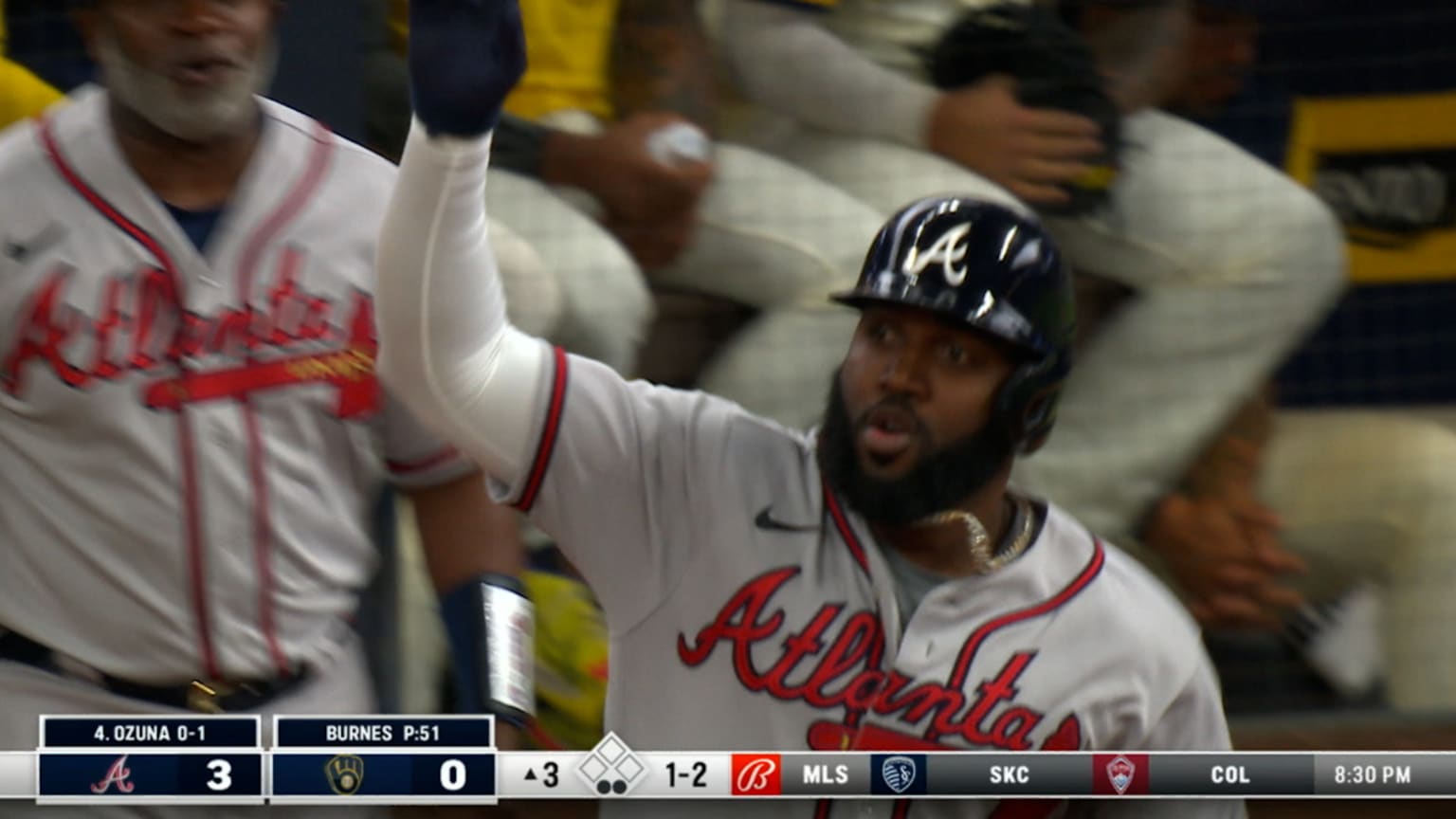 Ozuna, Acuña hit homers to back Strider's 10 strikeouts as Braves