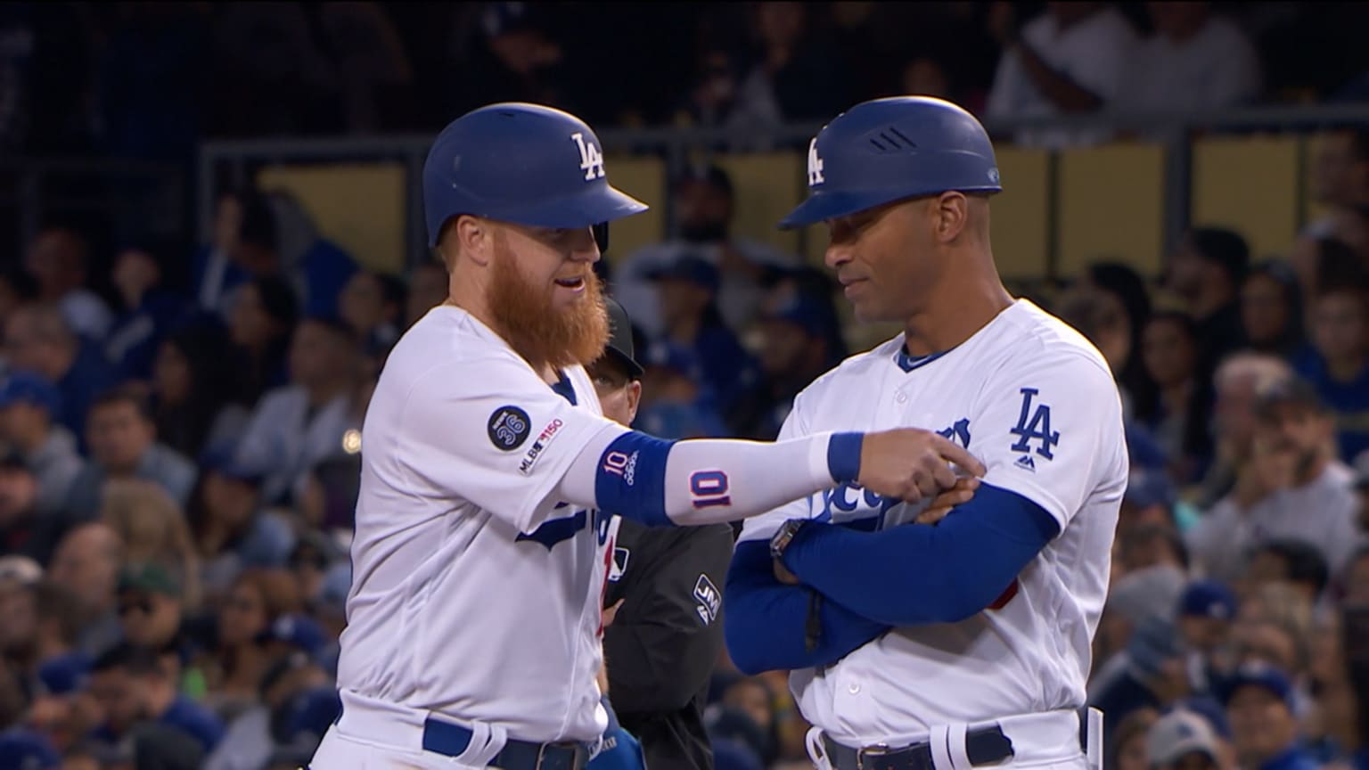 Turner jokes about HBPs 05/15/2019 Oakland Athletics