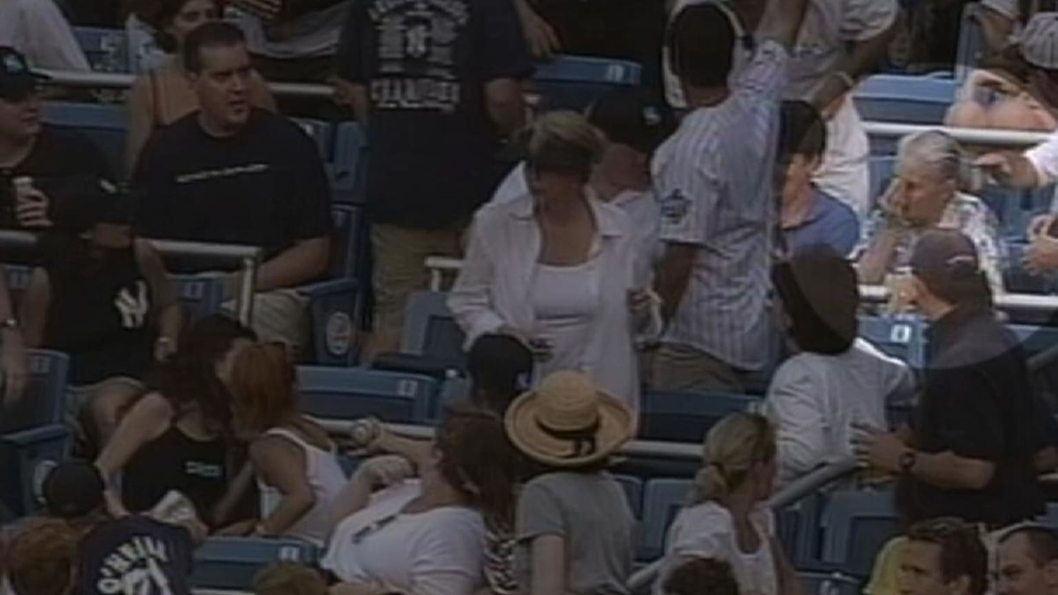 Chuck Knoblauch hits Keith Olbermann's mother with errant throw MLB BLOOPER  