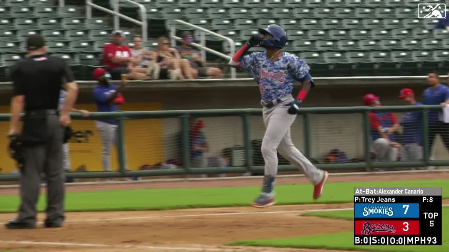Alexander Canario's two homers 08/21/2022