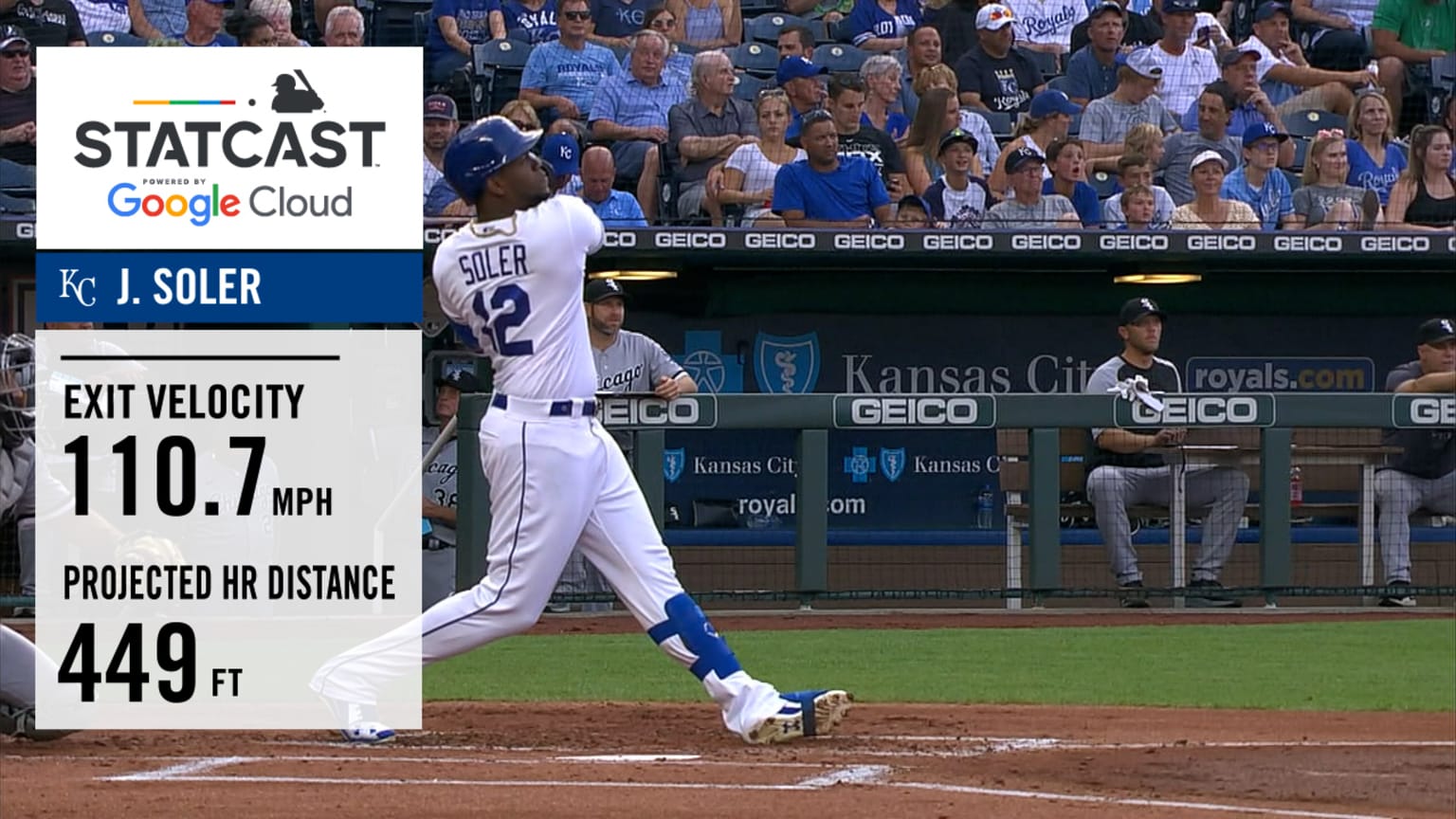 Jorge Soler's 446-foot home run, 11/02/2021