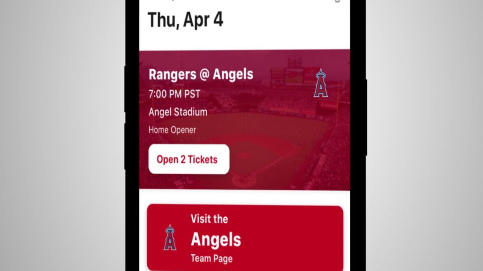 MLB Ballpark app  Los Angeles Angels