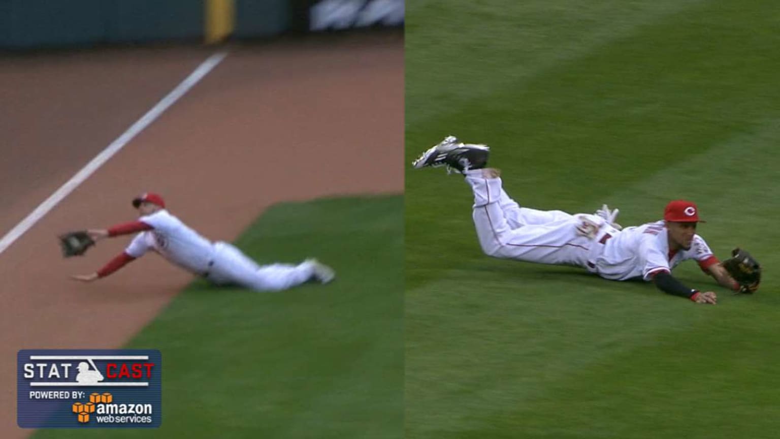 Statcast Reds' outfield grabs 04/04/2016 Cincinnati Reds