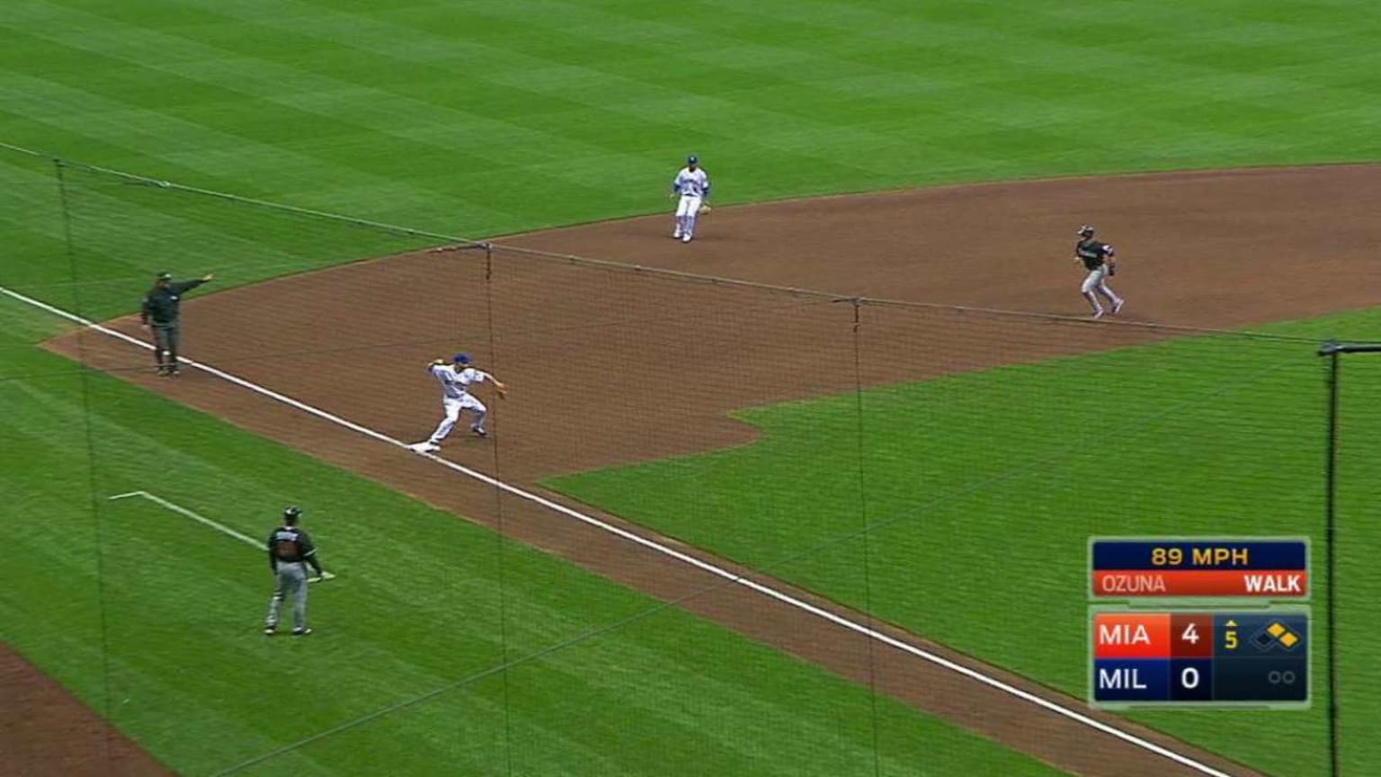 Brewers' triple play 04/29/2016 Milwaukee Brewers