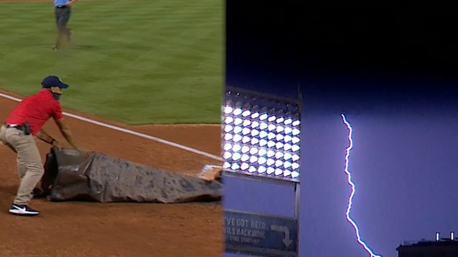 Rain delays first game of 2020 07/23/2020 Washington Nationals
