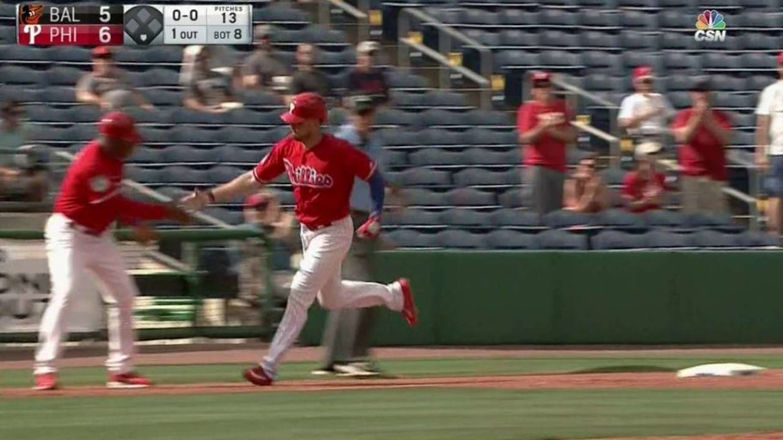 BAL@PHI: Stassi hits a go-ahead three-run homer | 02/28/2017 | MLB.com
