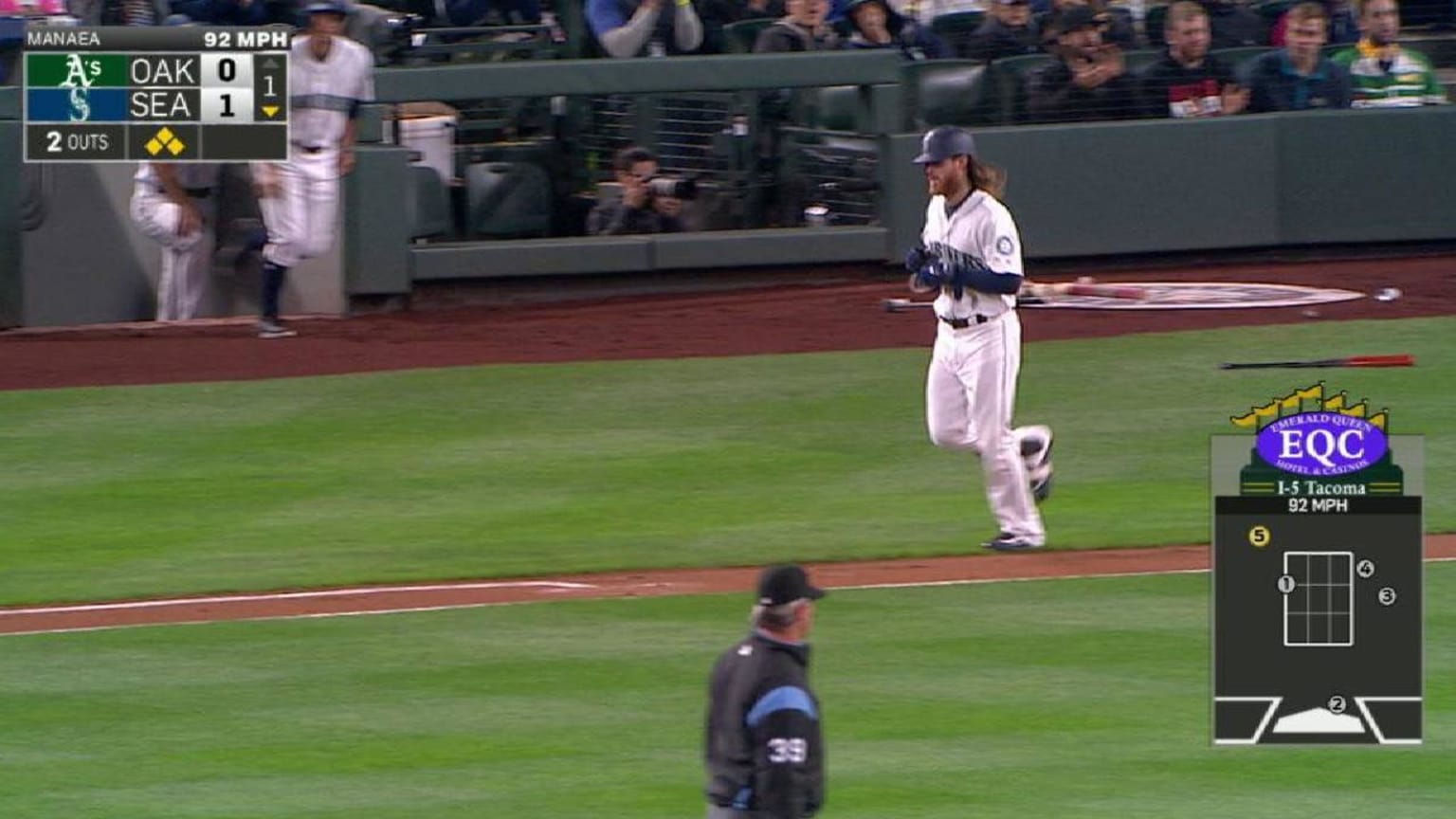 Gamel's basesloaded walk 05/15/2017 Seattle Mariners