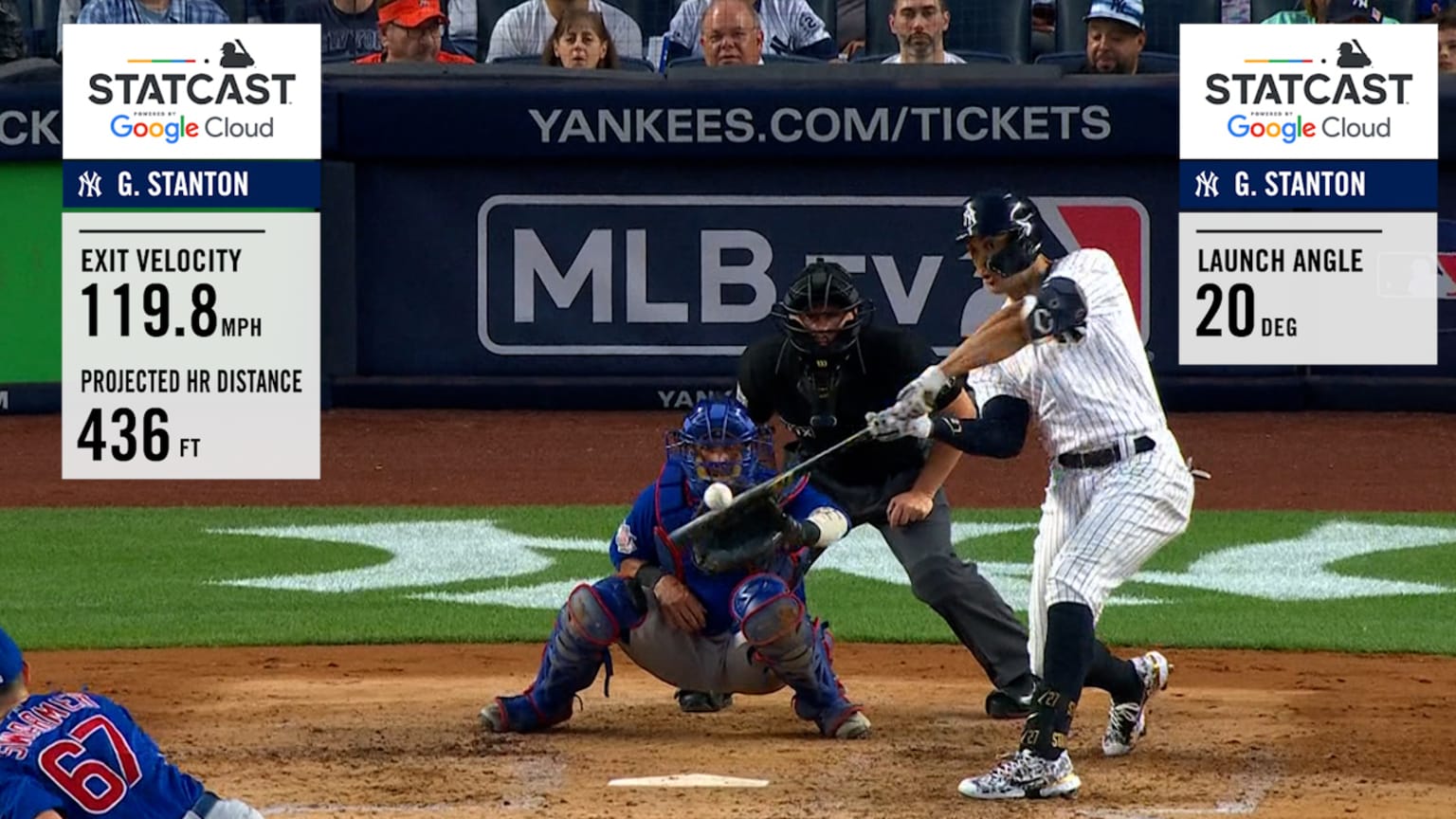 Fans marveled at Giancarlo Stanton squishing baseball with HR swing