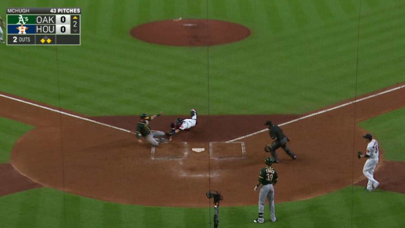 OAK@HOU: Rasmus makes catch, cuts down Healy at home | 08/30/2016 | MLB.com