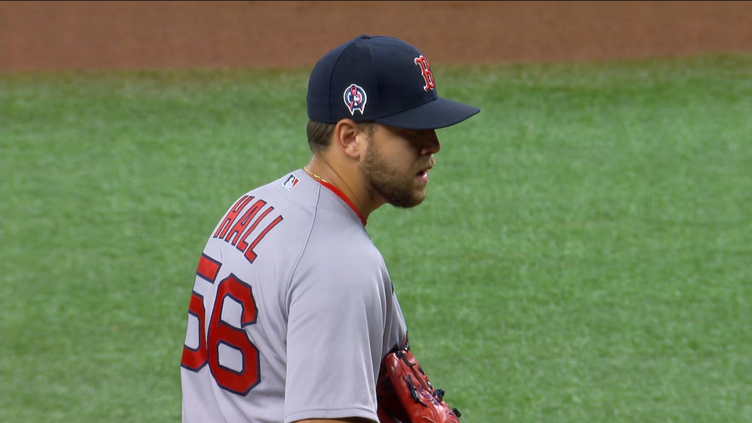 Matt Hall fans Nate Lowe | 09/11/2020 | Minnesota Twins